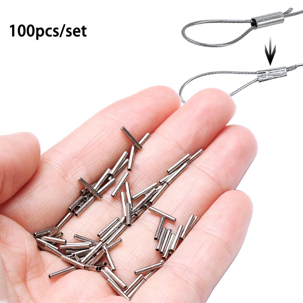 Monofilament Line - 100 adet yuvarlak gümüş bakır balıkçılık