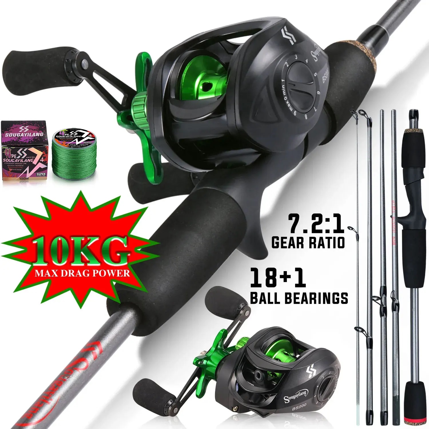 Sougayilang Olta Combo 1.7 m K - Fishing Line Spooler incelemesi ve fiyatı